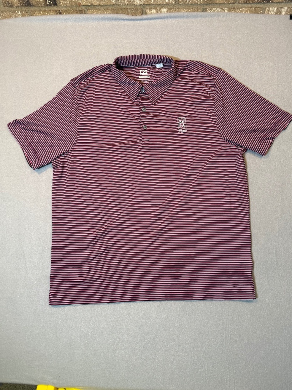 Cutter & Buck TPC Sawgrass Golf Polo Men XL DryTec UPF 50+ Striped